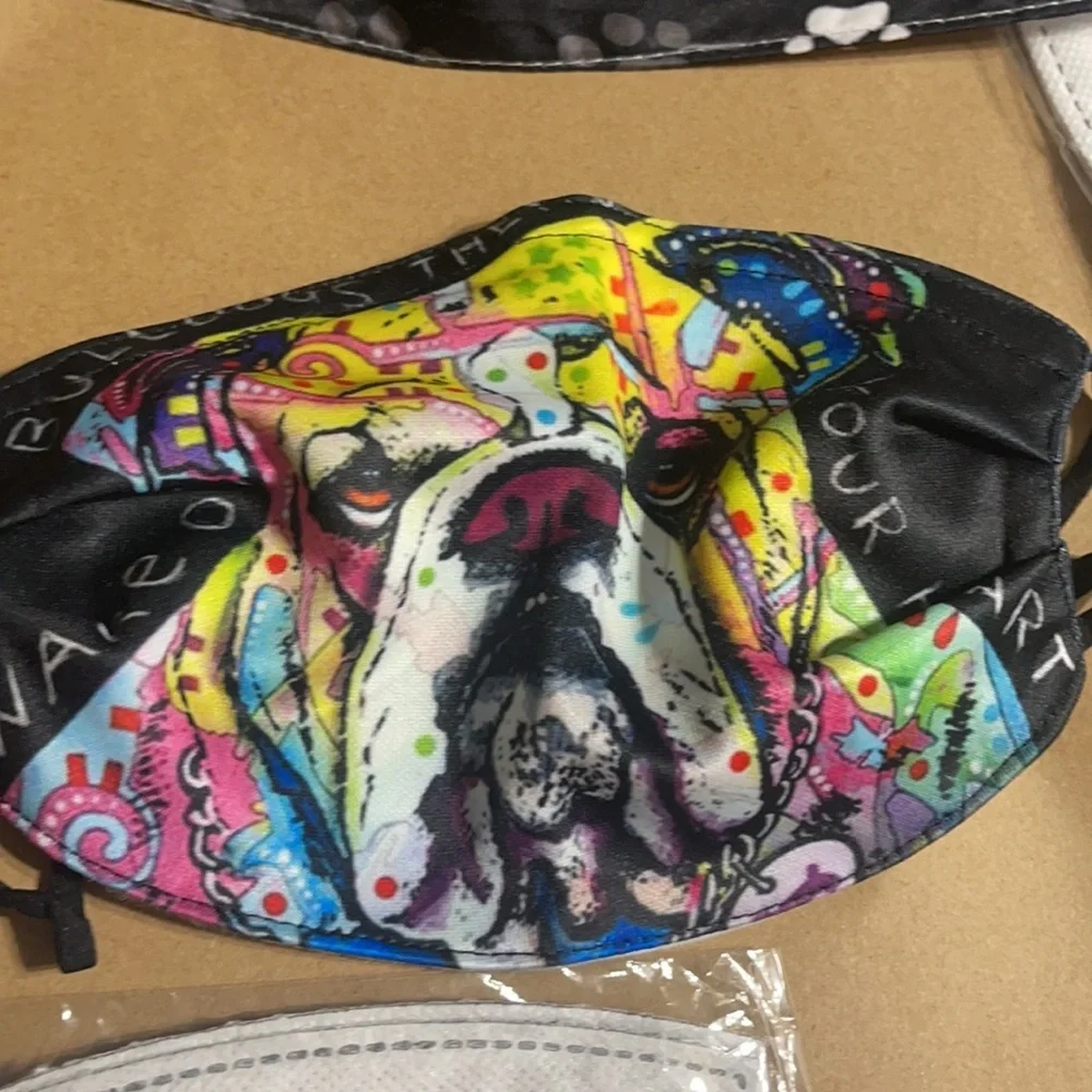 New set/2 dog face masks
